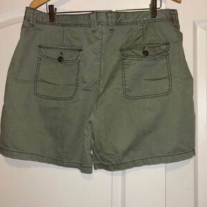 Y2K Polo Jeans Co Ralph Lauren green Hampton flat pocket shorts woman's 14
